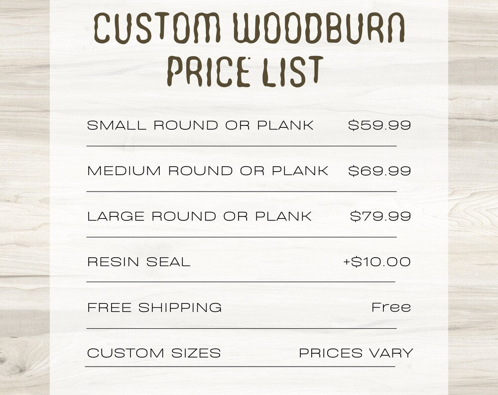 Custom Wood Burned Sign