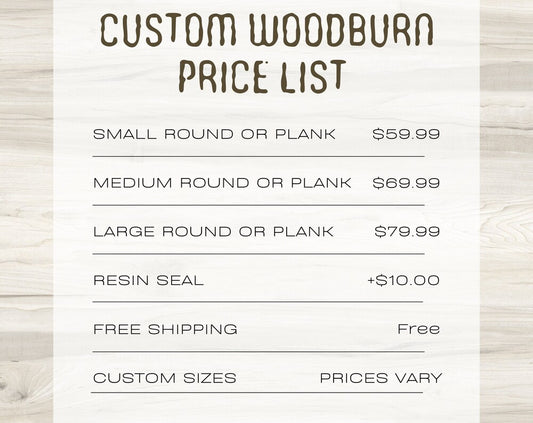 Custom Wood Burned Sign